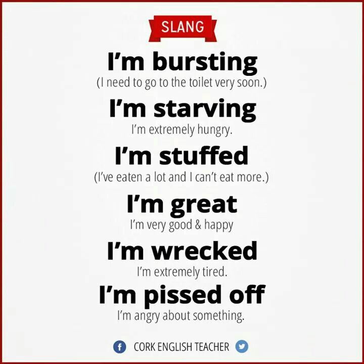 Understand English slang words and ohrases
