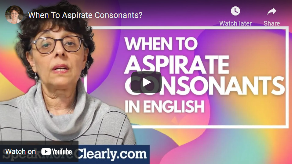 Aspirate consonants in English