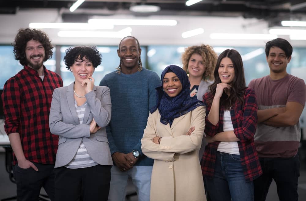 Diverse office team.